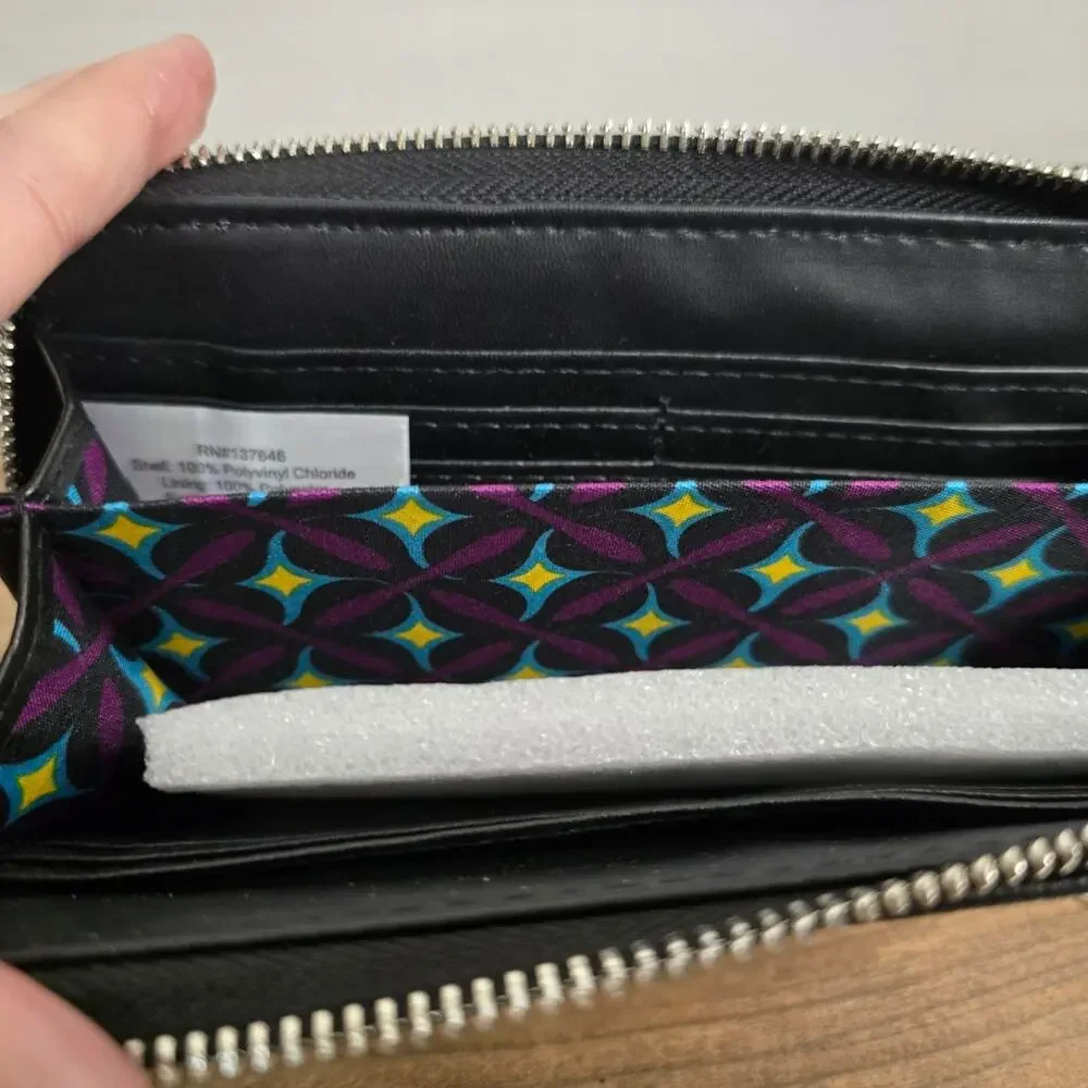 CXL by Christian Lacroix Brandy Pebble Double Zipper Wallet Black NWT